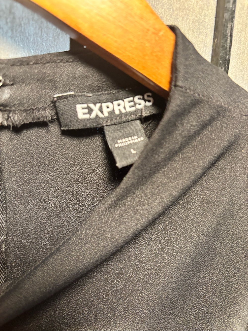 Express Black V-Neck Top